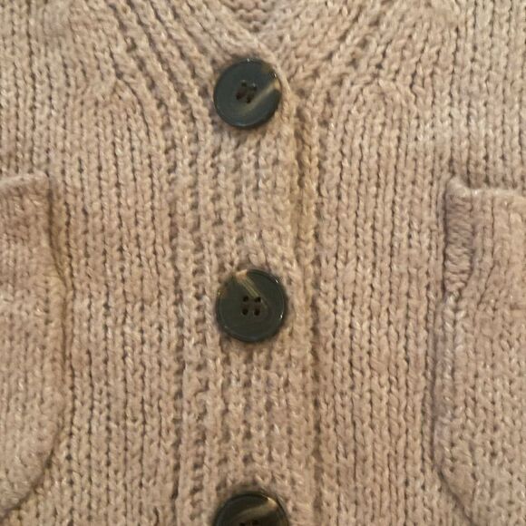 NWT Arizona Jean Co. Size small oversized button up sweater, beige/camel color. - Picture 3 of 11